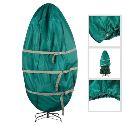 Produktbild von Aufbewahrungstasche für Weihnachtsbäume, wasserdicht aus Segeltuch, mit Reißverschluss für 9-Fuß-Kunstbäume, 114×254 cm