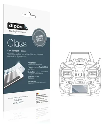 Image de 2x Protection ecrán pour Graupner MZ-10 HOTT mat Verre souple Film Protecteur 9H dipos