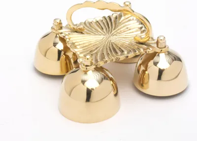 Produktbild von Altarglocke 4-Klang Messing Gold  (Ø 19 cm x H 19 cm)