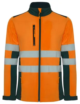 Produktbild von Roly Workwear - "Antares" Softshelljacke für Herren LT6005 (XL) (Marineblau/Fluoreszierendes Orange)