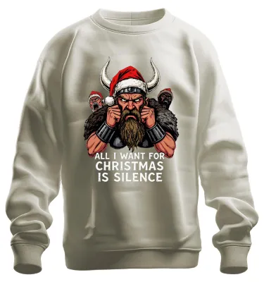 Obrázek produktu pro All I Want For Christmas Wikinger Bart Santa sarkastic Gift Uni mikina s kapucí, Natur, L