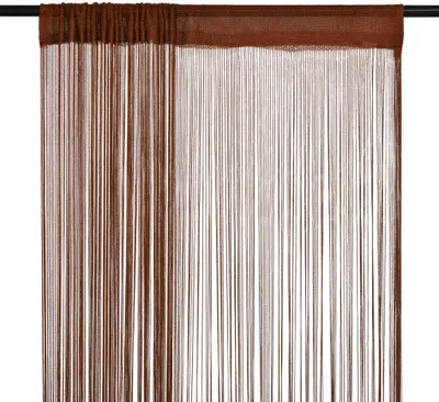 Produktbild von The Living Store Fadenvorhänge 2 Stk. 100 x 250 cm Braun