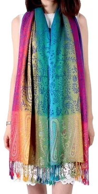 Imagen del producto de Bufanda de Pashmina suave con diseño Paisley