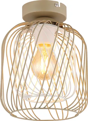 Produktbild von Globo Lighting Deckenleuchte Metall sandfarben matt, 1x E27