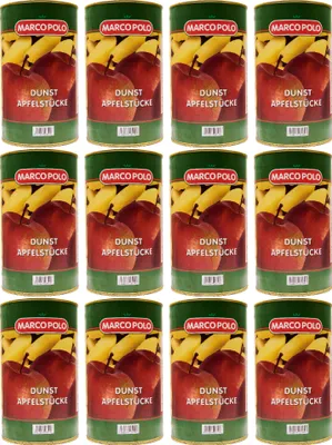 Produktbild von MARCO POLO Dunst-Obst APFEL-STÜCKE 12x Füllm 4,6KG ATG 4,05KG ohne Zuckerzusatz