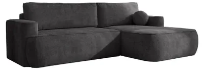 Produktbild von Ecksofa Moon, für das Wohnzimmer, mit Schlaffunktion, Flow, rechts, anthrazit (21)