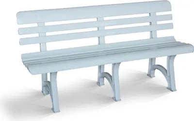 Immagine prodotto di Panchina da giardino BICA Olimpia bianca | resistente alle intemperie | ideale per giardino, esterno | panchina, panchina da parco