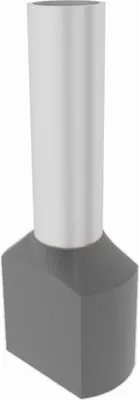 Obrázok produktu pre 100 ks. Dvojité koncovky izolované šedé 2x0,75mm2/8mm TE7508 Elpromet 2587