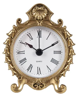 Produktbild von Clayre & Eef Tischuhr 10 cm Goldfarbig Metall