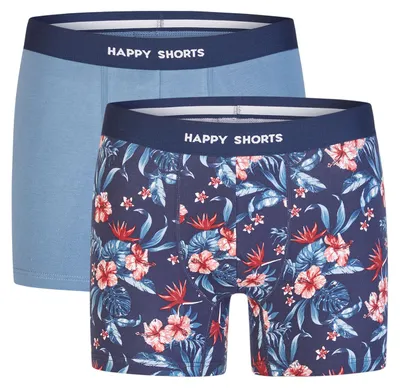 Produktbild von Happy Shorts Herren Boxer Jersey 2-Pack  sortiert 2 - Größe L