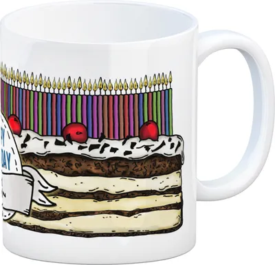 Produktbild von Geburtstagstorte Kaffeebecher zum 88. Geburtstag mit 88 Kerzen Tasse Becher mug