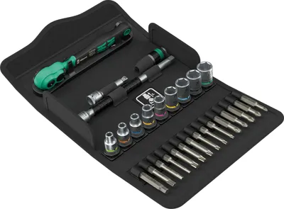 Produktbild von Wera 8100 SA 14 Zyklop Comfort Knarrensatz Umschalthebel 1/4"-Antrieb metrisch