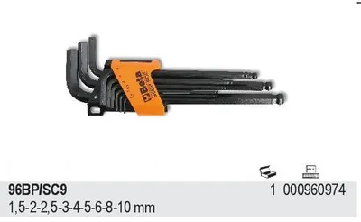 Produktbild von Beta Tools 9tlg Sechskant-Stiftschlüsselsatz 96BP/SC9 Stahl 000960974