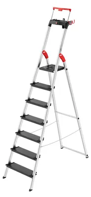 Alu-Sicherheitsleiter, 7 XXL-Stufen, bis 150 kg, klappbar