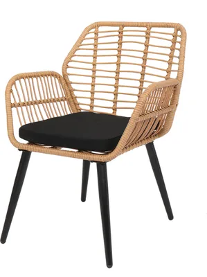 Produktbild von FCH Polyrattan Gartenmöbel-Set Terrassenmöbel , (Set, 4-tlg., 1 Zweisitzer, 2 Sessel, 1 Tisch inkl. Sitzkissen), Gartenlounge