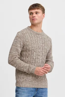 Produktbild von Solid SDPhilemon Herren Pullover Strickpullover Grobstrick Pullover mit Zopfstrick Rundhalsausschnitt 100% Baumwolle Regular fit