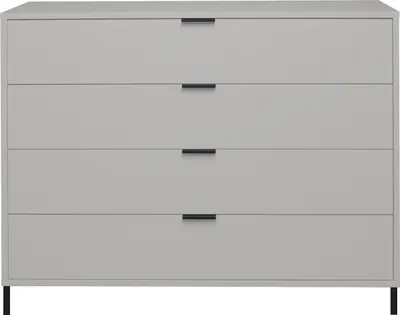 Produktbild von Schubkastenkommode >Bonnie< in kreidegrau matt lack - 119x101x45cm (BxHxT)