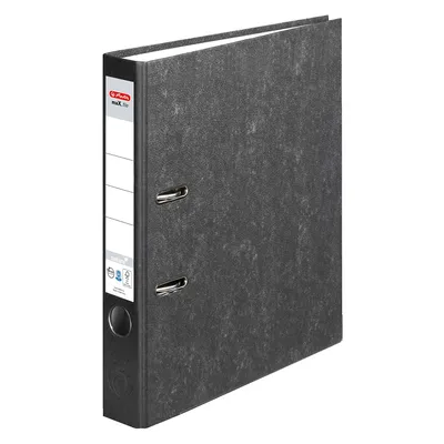 Produktbild von herlitz maX.file nature Ordner schwarz marmoriert Karton 5,0 cm DIN A4