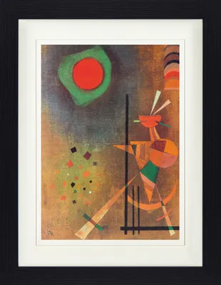 Obrázok produktu pre Wassily Kandinsky Zarámovaný obraz s elegantným paspartou | Obrazy na stenu | V ráme - Aufleuchten, 1927 (40 x 30 cm)