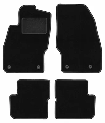 Image de Tapis de sol en moquette pour Opel Corsa D 2006-2015 (à hayon) – jeu 4 pièces, noirs, sur mesure – Wielganizator LUX