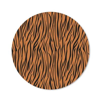Produktbild von MuchoWow® Mauspad Mousepad Tigerdruck - Braun - Schwarz 30x30 cm - Mousepads - Maus Mat - Pad - Mausunterlage - Tischunterlage - Schreibtischmatten