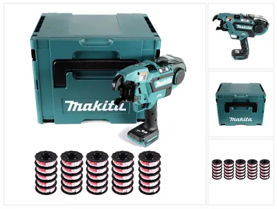 Produktbild von Makita DTR 180 ZJ Akku Bewehrungsverbinder 18V Brushless im Makpac mit 25x Bindedraht - ohne Akku und Lader