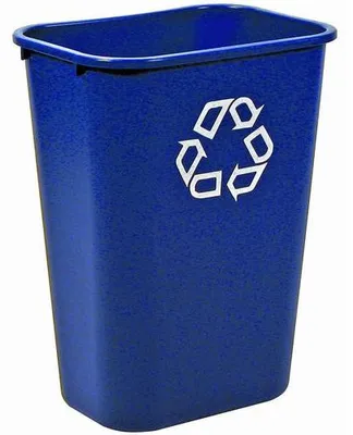 Immagine prodotto di Rubbermaid FG295773BLUE Rubbermaid Papierkorb, 39 Liter, rechteckig, PE, blau