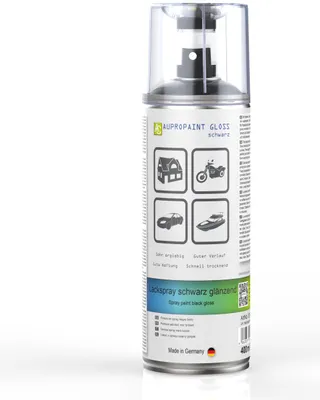 Produktbild von 1x AUPROTEC Lackspray Schwarz glänzend AUPROPAINT Sprühlack 400ml