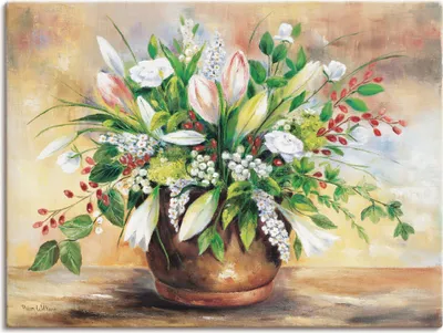 Produktbild von ARTland Leinwandbild Blütenverschönerung Größe: 80x60 cm