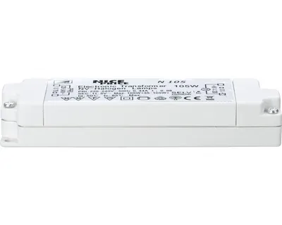 Obrázek produktu pro Transformátor VDE, 35-105 W, maximální výkon 35-105 W, 230/12 V, 105 VA, bílý