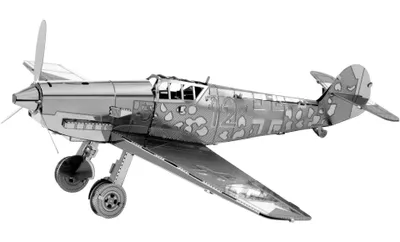 Produktbild von Metal Earth Messerschmitt Bf-109, Starrflügelflugzeug-Modell, Montagesatz, Messerschmitt Bf-109, Unisex, Metall, Zwischen
