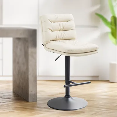 Produktbild von Barhocker Damar Kunstleder schwarz creme