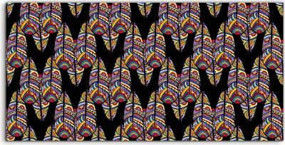 Produktbild von Coloray Acrylbild 140x70  Wandbild Acrylbilder Deko Stammes kunst bunte traditionell