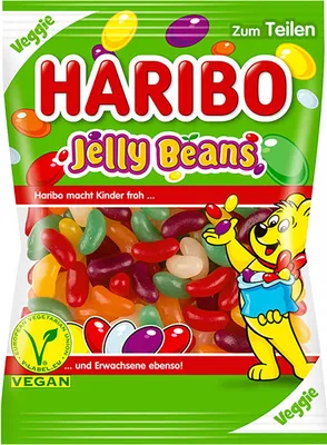 Zdjęcie produktu dla Haribo Jelly Beans żelki o smaku owocowym Veggie 175g
