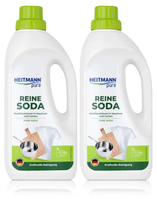 Produktbild von Heitmann pure Reine Soda 1L - Für Haushalt und Garten (2er Pack)