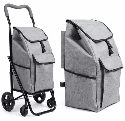 Imagen del producto de Bolsas plegables para carritos de compra, de 40 litros