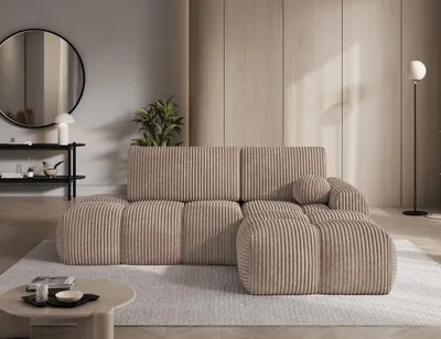 Produktbild von Ecksofa Couchgarnitur Vittario – modernes Design mit Schlaffunktion und Bettkasten