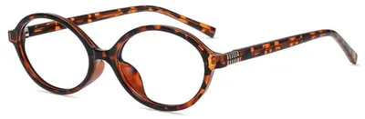 Produktbild von Blaulichtfilter Brille ohne Sehstärke Ovale Retro-Brille Tortoise Damen Herren