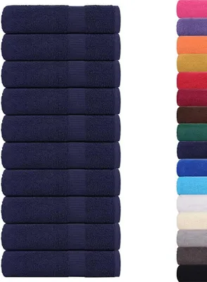 Produktbild von vidaXL Duschtücher FROGN 10 Stk. Marineblau 70x140 cm 360 g/m²