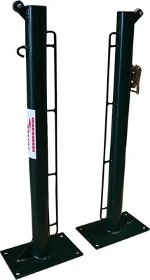 Image de Lot De 2 Poteaux De Tennis Fixes Ø 80mm Avec Base À Visser