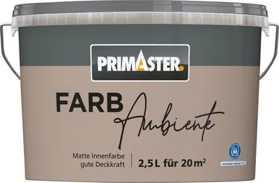 Produktbild von Primaster Farbambiente Wandfarbe matt naturbraun 2,5 L