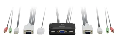 Immagine prodotto di LevelOne KVM-0223 - KVM-/Audio-Switch - USB - 2 x KVM/Audio - Desktop