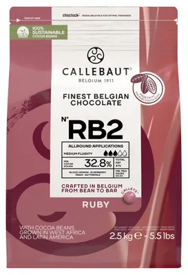 Obrázek produktu pro Callebaut Ruby Callets 2500 g – prémiová rubínová čokoládová poleva na pečení a zdobení