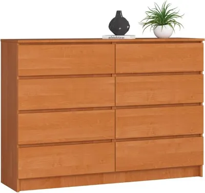 Immagine prodotto di BDW, cassettiera a 8 cassetti, 138x40x99 cm, K140, ontano