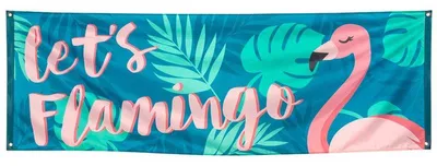 Productafbeelding van Feestbanner met flamingo's