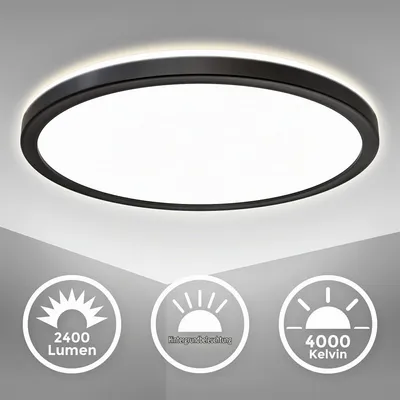 Produktbild von B.K.Licht - LED Deckenlampe mit indirektem Licht, ultraflach, neutralweiße Licht