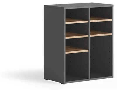 Zdjęcie produktu dla Szafka na buty Vicco Lysander Antracyt/Dąb goldkraft 53 x 65.5 cm z 7 otwartymi przedziałami, Model 62574