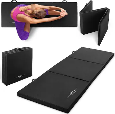 Obrázek produktu pro Gymtek® skládací gymnastická podložka sportovní podložka pro bojová umění tréninková podložka - 180x60 cm - gymnastika, jóga, judo, karate, fitness, pilates, bojová umění