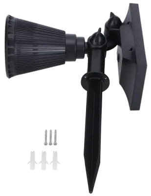 Image de Lampes solaires LED pour pelouse, projecteurs avec 18 LED pour l'extérieur, jardin, parc, cour, lampes à piquet