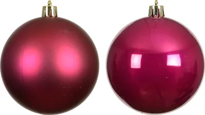 Obrázek produktu pro Plastové vánoční ozdoby 10 cm 4 kusy - Slavnostní růžová